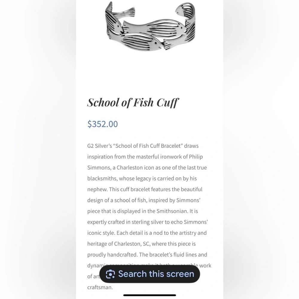 G2 Silver School of Fish Cuff Bracelet Host Pick 🥳 - Picture 2 of 6